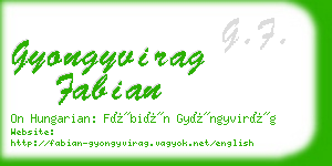 gyongyvirag fabian business card
